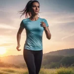 Person running outdoors to increase stamina and endurance