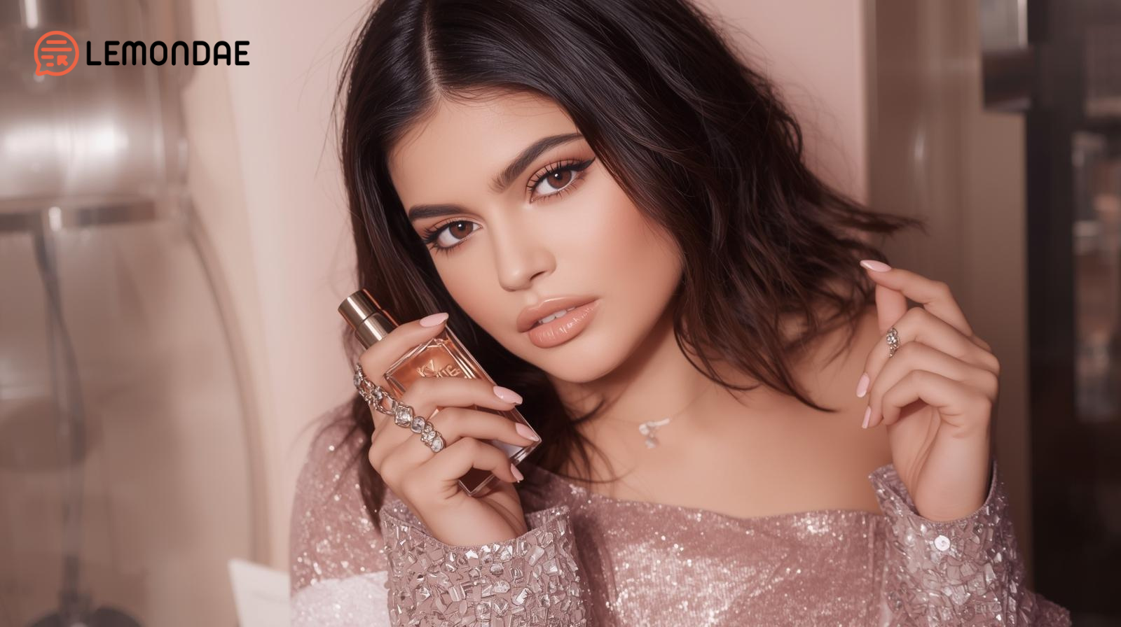 Model with Kylie Jenner Perfume