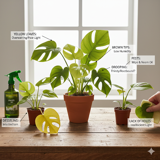 Common Swiss Cheese Plant Problems