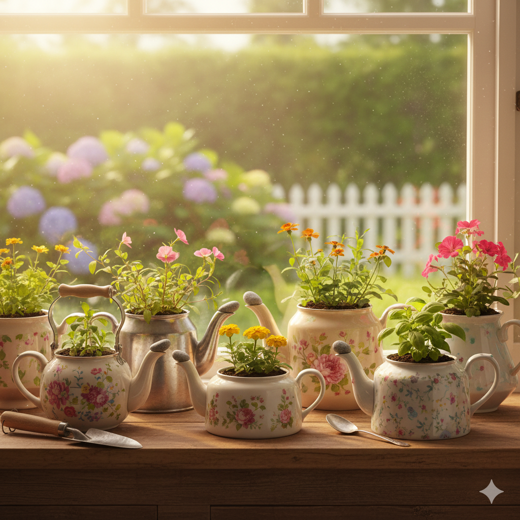 Kettle or Teapot Planter