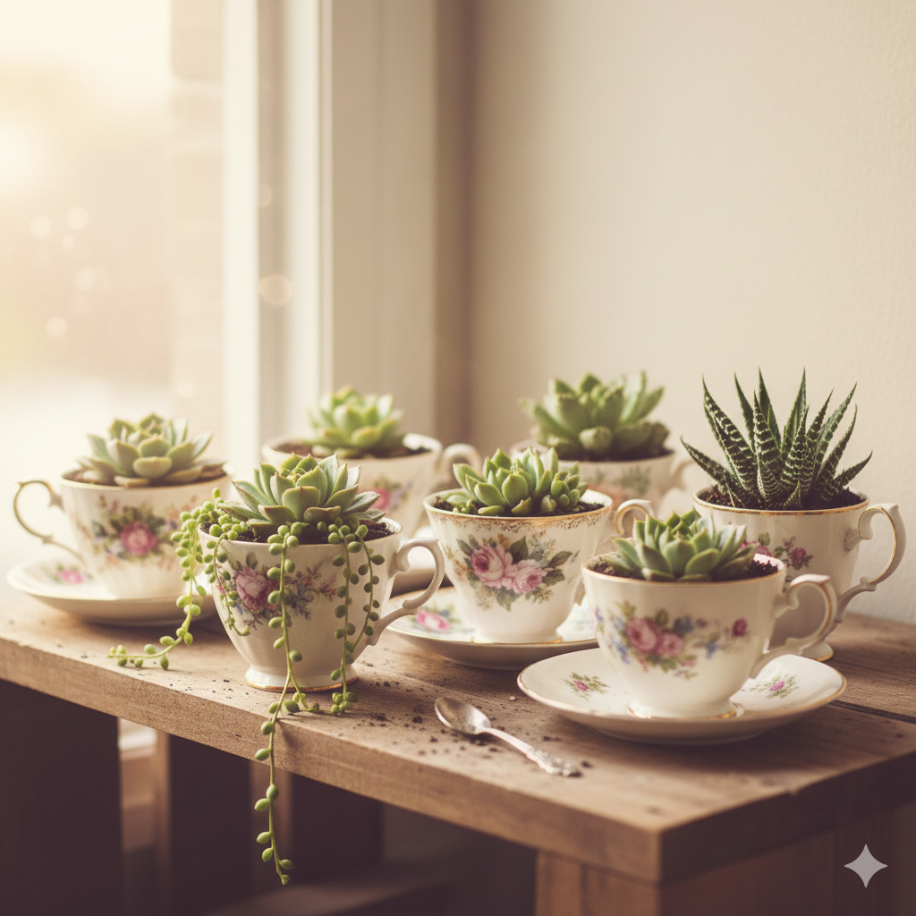 Tea Cup Succulent Planters